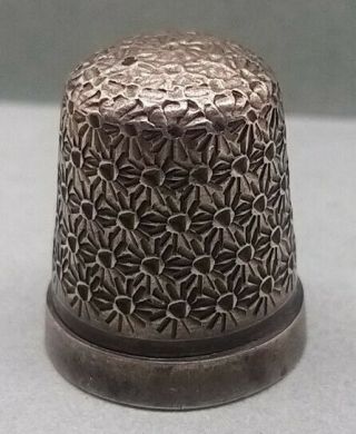 Vintage Sterling Silver Thimble 2.  43 Grams Hallmarked Antique Sewing.