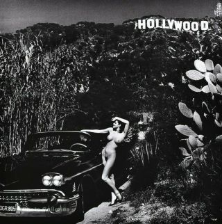 1980s Vintage Helmut Newton Female Nude Car And Hollywood Sign Photo Art 8x10