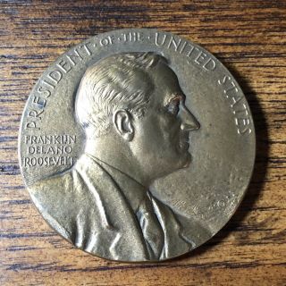 Fourth Term - U.  S.  Inaugural Medal 1.  20.  1945 | President Franklin Roosevelt