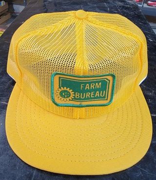 Vintage Farm Bureau Full Mesh Snapback Trucker Hat Cap