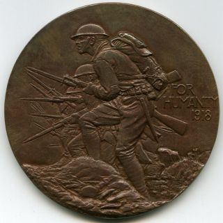 Rare 1918 Williams College War Service Medal,  World War I,  By James Earle Fraser