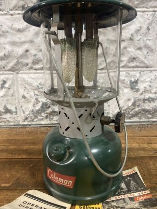Vintage 1956 Coleman Lantern Model 220E With Globe Dated 3/56 Unfired 2
