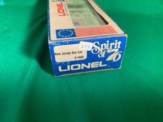 Vintage Lionel 6 - 7603 Spirit Of Jersey Box Car 2