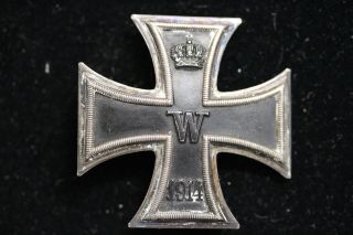 1914 Germany.  Iron Cross,  1st Class.  Meybauer,  Berlin.  900 Silver.