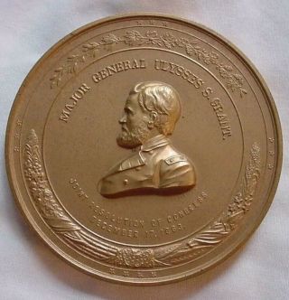 General U.  S.  Grant 1863 Bronze Medal From Congress 3”.  Us