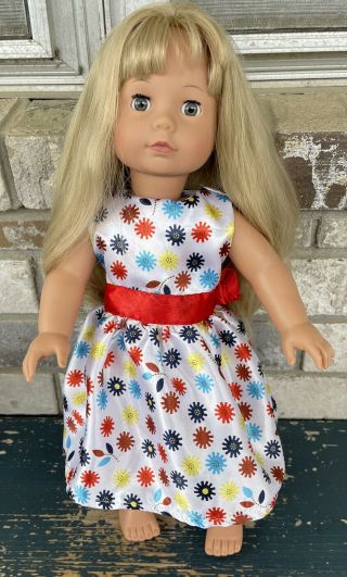 Gotz Doll/pottery Barn Kids/blonde Hair Blue Eyes 18 " Cloth Body