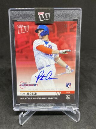 2019 Topps Now Pete Alonso Rc Auto All - Star Derby Champion /10