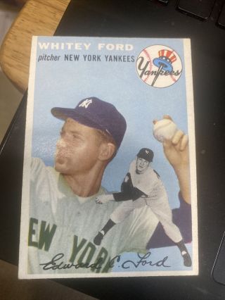 1954 Topps Baseball 37 Whitey Ford,  York Yankees Hof,  Centering