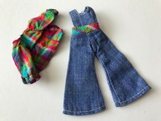 Palitoy Pippa Doll Penny Red Dungarees And Top,  Vintage