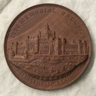 1876 U.  S.  Centennial Exposition,  Philadelphia Memorial Hall Wooden Medal