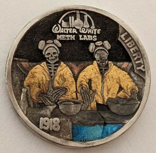 Hobo Nickel Engraved Buffalo Coin,  Breaking Bad