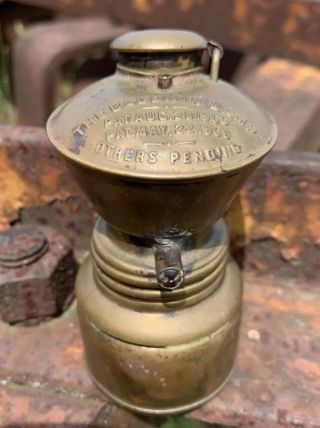 The Baldwin Lamp Miner’s Carbide Light Brass Antique John Simmons
