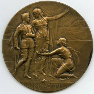 Belgium Wwi 1914 1918 House For The Disabled Bronze Art Medal,  Mauquoy 70mm 100g