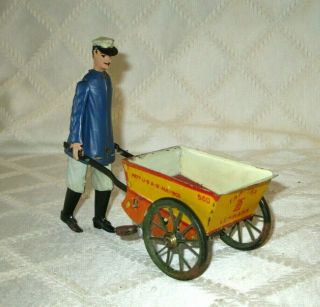 1903 - Lehmann No 560 - Tap Tap Gardner - Porter Tin Wind - Up - Antique Toy - Germany -