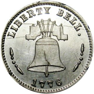 1876 Philadelphia Pennsylvania Merchant Token Thomas De Puy Liberty Bell