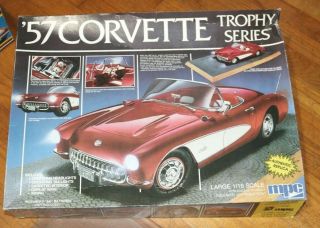 Vintage Mpc 1/16th Scale 1957 Corvette Model Car Kit