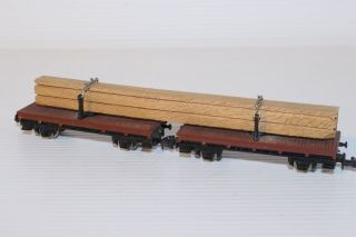 N Gauge Lima Bolster Wagons With Wood Load