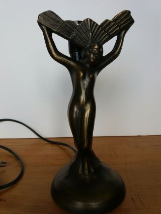 Vintage Art Deco Style Brass/bronze Table Lamp