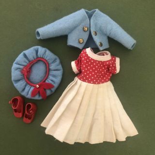 Vintage American Character Betsy Mccall Coed Outfit 1950’s Red Shoes