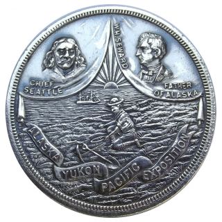 1909 Alaska - Yukon - Pacific Expo Medal - Souvenir Hk - 363a,  Token,  World Fair