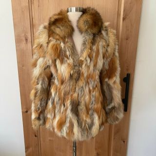 Fox Fur Vintage Coat Women 