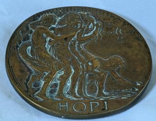 1931 Hopi Indian Prayer For Rain Dance Society Of Medalists Bronze