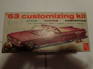 1/25 Scale Amt,  1963 Pontiac Bonneville Convertible Customizing Kit.
