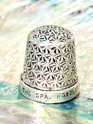 Antique Sterling Silver Thimble The Spa Henry Griffith & Sons England
