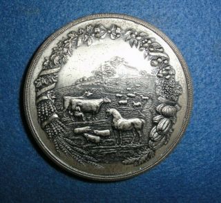 Silver Canadian Agricultural Society Award Medal,  Canadian Bank Of Commerce.