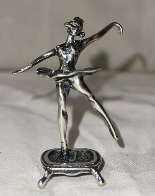 Vintage Ballerina Figurines - Set Of 3 - Made In Italy -.  925 Sterling Silver