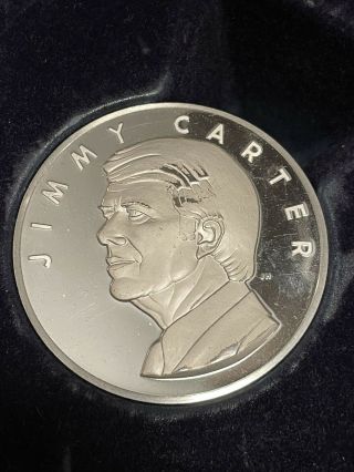 1977 Jimmy Carter Official Presidential Inaugural Medal.  999 Fine Silver 7.  01oz. 5
