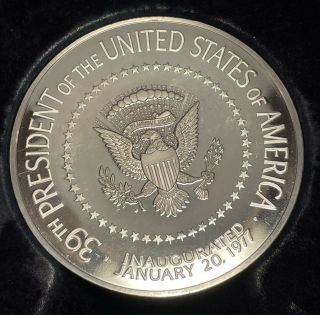 1977 Jimmy Carter Official Presidential Inaugural Medal.  999 Fine Silver 7.  01oz. 6