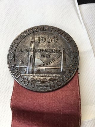 1939 Usa San Francisco World Fair Exposition Expo Sheep Medal Award Ribbon