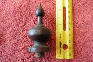 1 Vintage Wooden Curtain Pole End Old Rail Finial Drapery Antique Decor Small