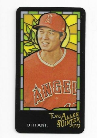 Shohei Ohtani 2019 Topps Allen & Ginter 395 Mini Stained Glass /25 La Angels