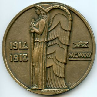 France Wwi Battle Of Hartmannswillerkopf Monument Art Deco Medal By Bourdelle