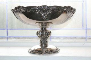 Vintage Reed & Barton Ornate Silverplate Compote 347 Centerpiece Fruit Bowl