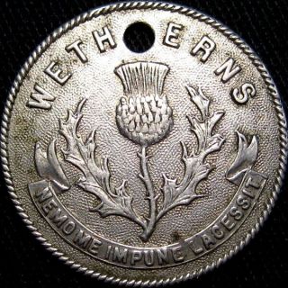 Boston Massachusetts Credit Charge Coin Wetherns Clothing Store Thistle