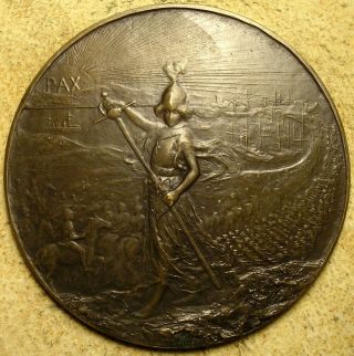 Great Britain: 1900 Boer War Memorial Large Bronze Medal Scarce