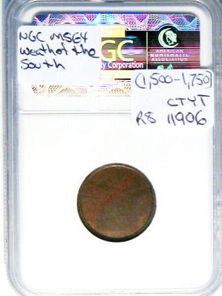 The Wealth Of The South Patriotic Civil War Token R8 NGC MS64 4