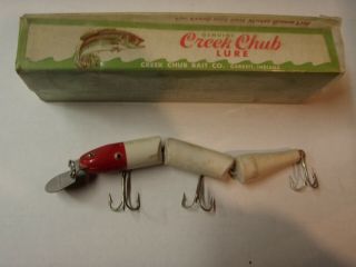 Vintage Ccb Creek Chub Bait Co Triple Jointed Pike Minnow 8 "