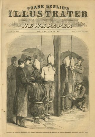 Lincoln Conspirators Execution Hanging Criminals On The Scaffold Ready To Hang