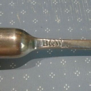 Antique Sgn " B&w Sterling " Silver Bone Marrow Scoop Spoon 81/4 " Long