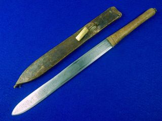 Vintage Old Antique African Africa Kenya Samburu Hunting Knife Sword W/ Scabbard
