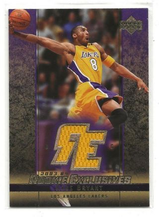 2003 - 04 Upper Deck J59 Kobe Bryant Rookie Exclusives Game Jersey Card