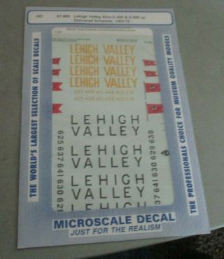 Micro Scale Ho Decal 87 - 880 Lehigh Valley Alco 420 &c628 Delivered Schemes 1964