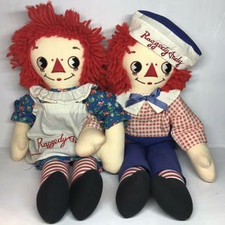 Vintage 1981 Applause Raggedy Ann & Andy Plush Doll 17 "