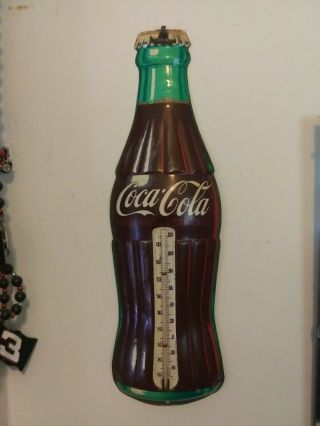 Robertson Antique Collectible Coca Cola Thermometer Vintage Tin Coke Sign