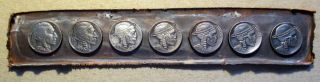 1936 Buffalo Nickel - Hobo Skull Nickel.  7 Coin Sequence,  Start To Finish.
