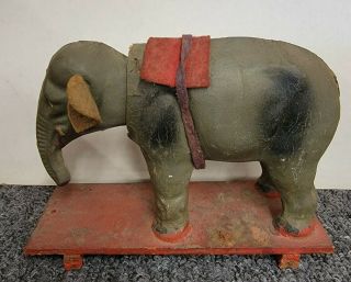 Antique Nodder Nodding Elephant Pull Toy